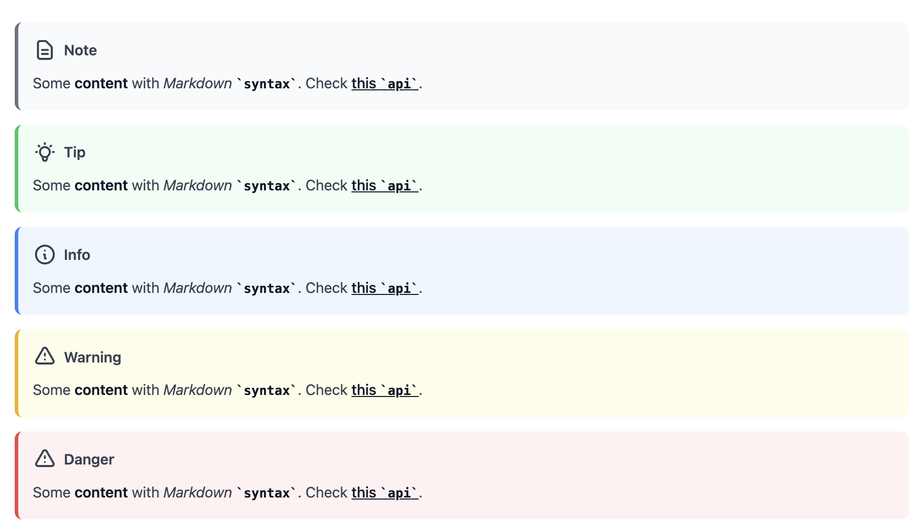 Example output