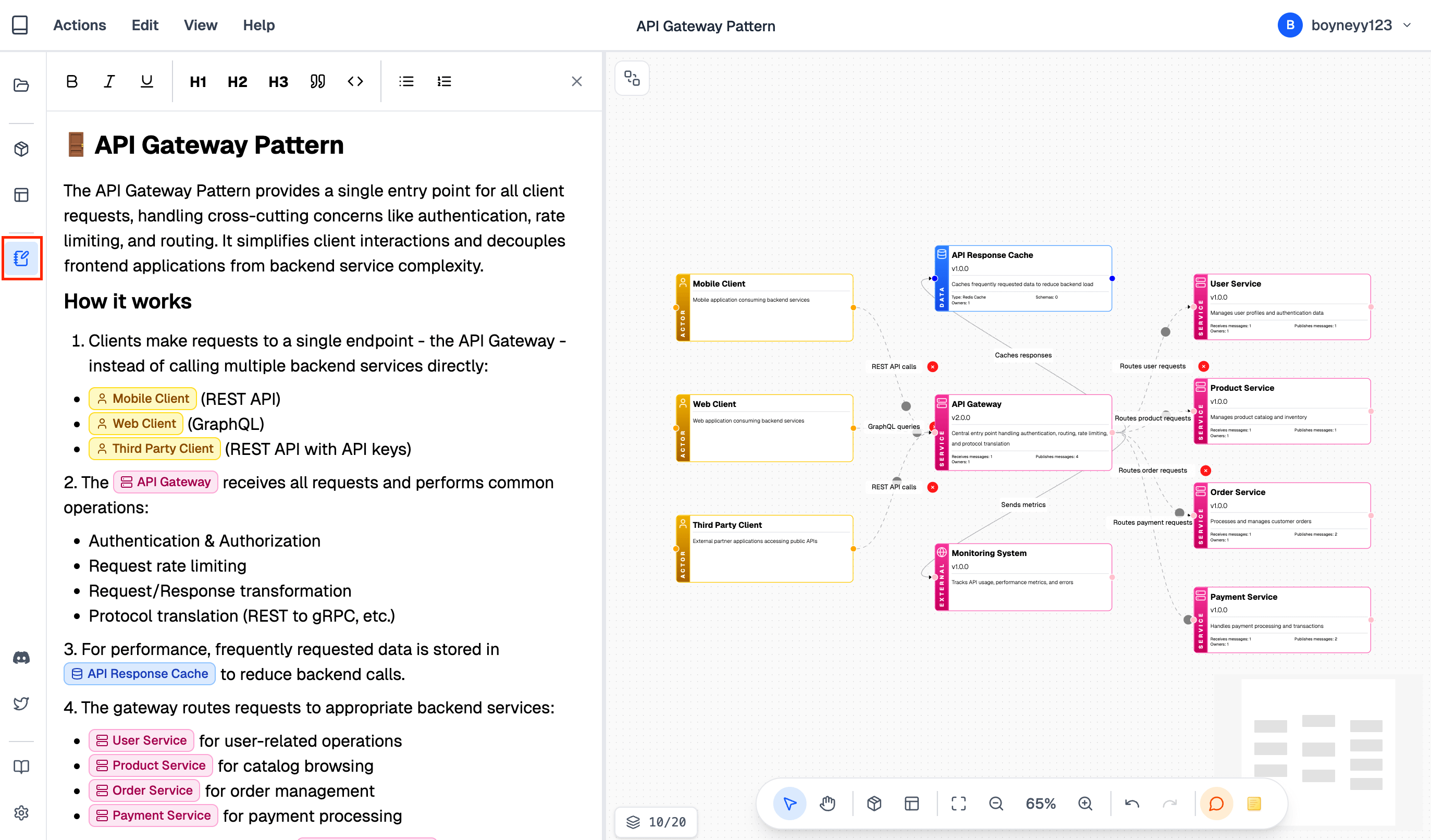 Edit node