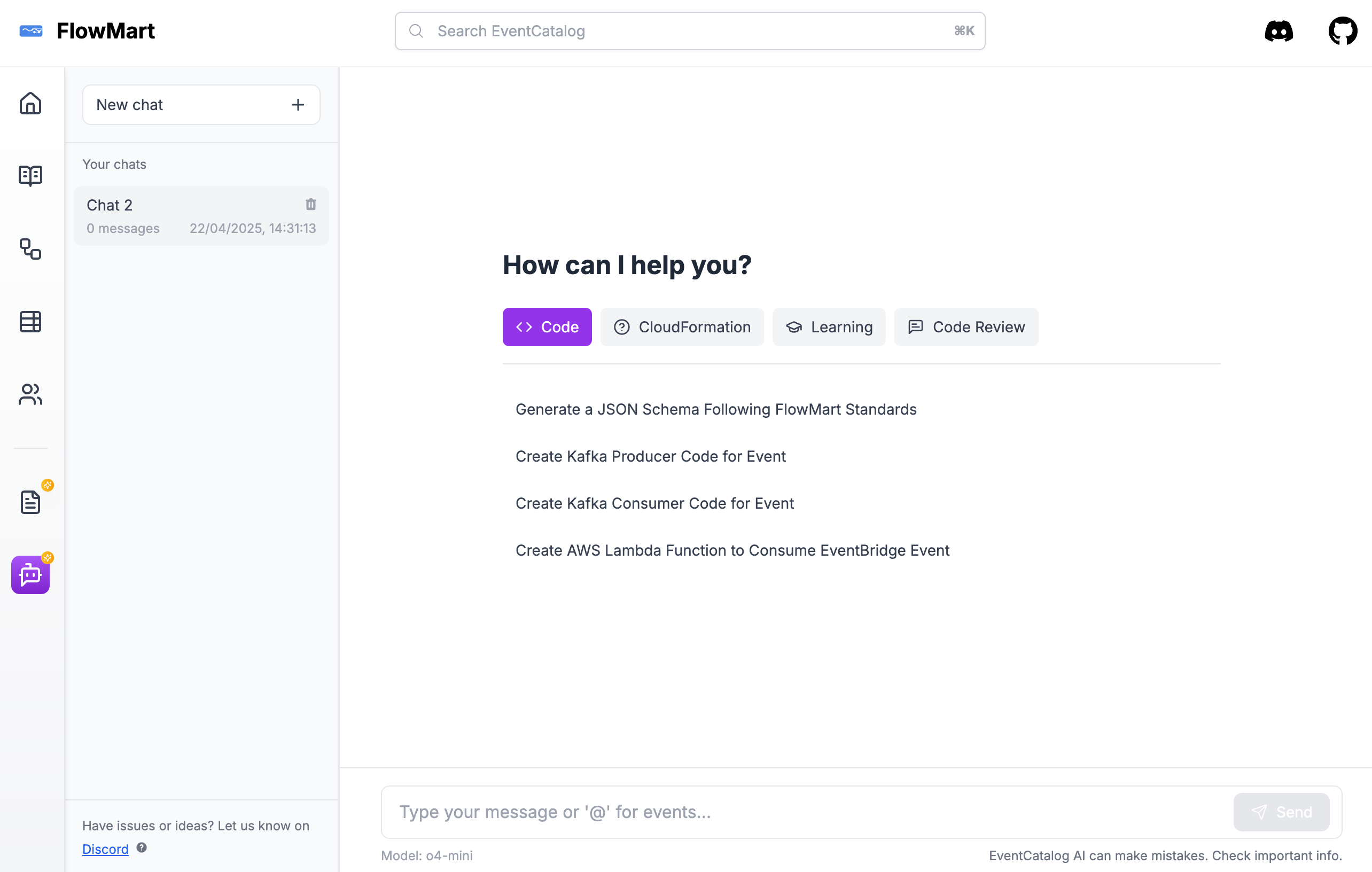 EventCatalog Chat