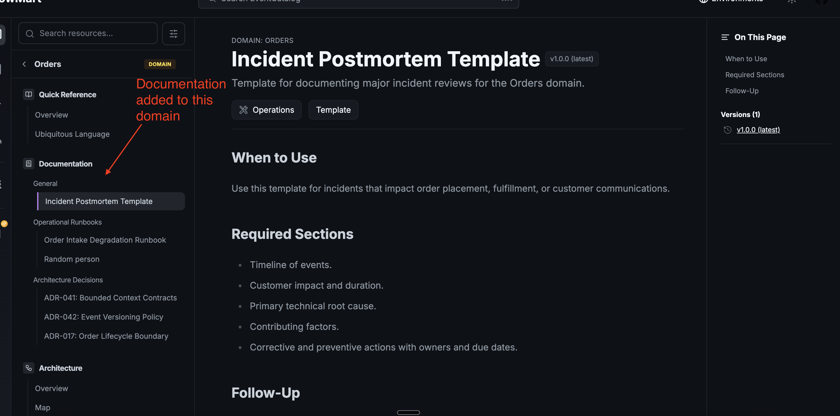 Resource-level documentation