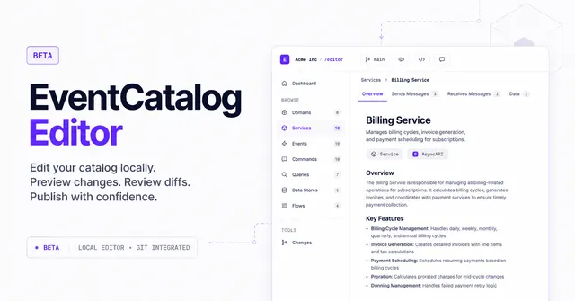 Edit your EventCatalog without opening Markdown