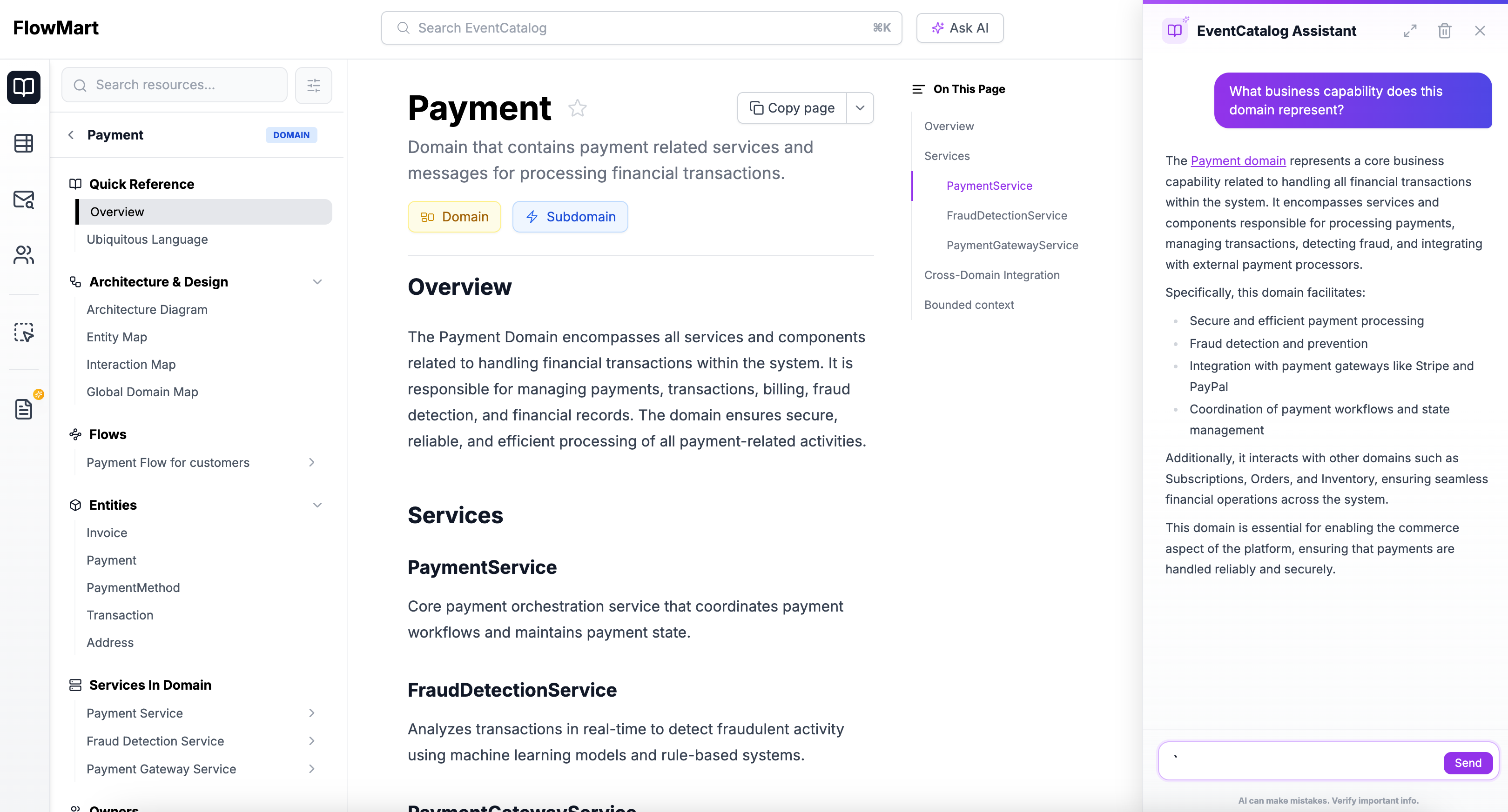 EventCatalog Assistant