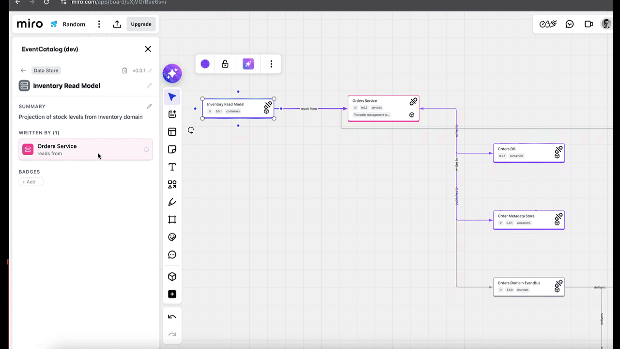 Navigating between connected resources on the board